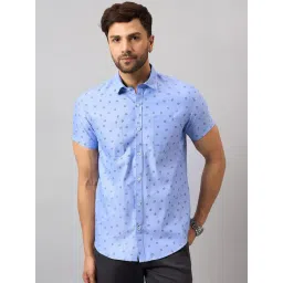 Club York Sky Blue Regular Fit Printed Shirt-picture-18
