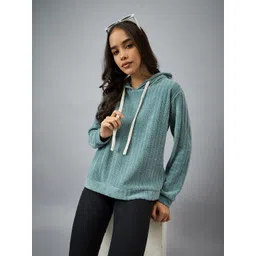 Club York Women Striped Long Sleeve Hooded Pullover Sweatshirt-picture-38