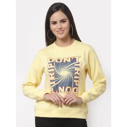 Club York Women Yellow Printed Sweatshirt-picture-21
