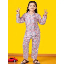 Club96 Multi Cotton Blend Printed Night suits-picture-34