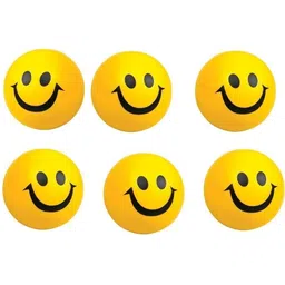clubbable Stress RelieverSmile Ball Cute Face SoftSqueeze Sponge Ball Kids Adults set of-6- 10 mm-picture-19