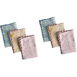 cluze Casual Style Handkerchief For Kids - Cotton Face Towel For Women/Girls (25 * 25 Cm) (Sky, Pink, Yellow)-picture-11