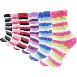 cluze Microfiber Calf Length Socks for Women Fluffy Cozy Warm Socks for Winter-picture-10