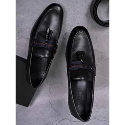 Cobblerz Men Leather Formal Tassel Loafers-picture-18