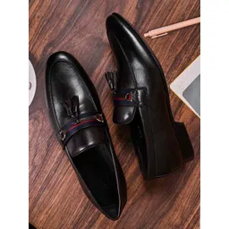 Cobblerz Men Leather Formal Tassel Loafers-picture-20