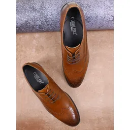 Cobblerz Men Perforated Leather Formal Brogues-picture-38