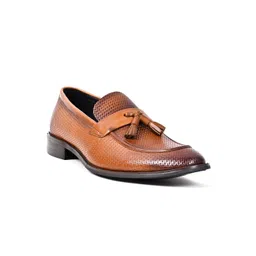 Cobblerz Men Textured Leather Formal Loafers image 4