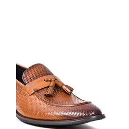 Cobblerz Men Textured Leather Formal Loafers image 5