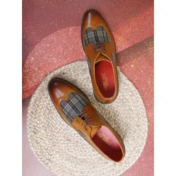 Cobblerz Men's Tan Derby Shoes-picture-21