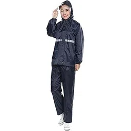 Cockatoo RNCT-01 Rain Coat with Pant for Men & Women, Oxford Material Rain Coat for Men & Women Waterproof, NavyBlue-picture-28