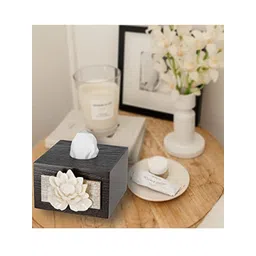 COCKTAIL Brown Solid Wooden Square Tissue Box Holder-picture-14
