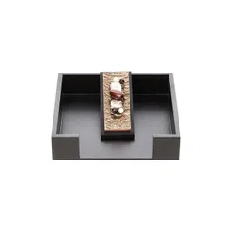 COCKTAIL Brown Solid Wooden Tissues and Napkin Holder image 5