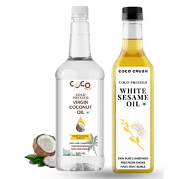 Coco Crush Cold-Pressed Virgin Coconut Oil (500ml) & Sesame Oil (500ml), 100% Natural-picture-27