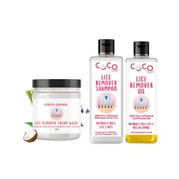Coco Crush Natural Lice Treatment - Lice Cream Wash (50g), Lice Shampoo (50ml) and Lice Oil (200ml) Combo - Pack of 3-picture-24