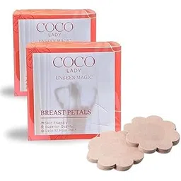 coco lady Premium Disposable Cotton Nipple Covers for Women | Premium, Ultra Thin, Invisible Breast Petals | Skin-Friendly | Ideal for Backless & Strapless Outfits | Nude, 10 Pcs-picture-13