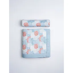 cocoon care 120 GSM Abstract Printed Cotton Muslin Blanket & Swaddle Set-picture-36