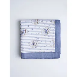 cocoon care Blue & White Ethnic Motifs 120 GSM Single Bed Blanket-picture-17