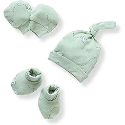 Cocoon Care Premium Bamboo Muslin Baby Set - Ultra-Soft Newborn Essentials Including Cap, Mittens, and Socks for Ultimate Comfort and Breathability-picture-11