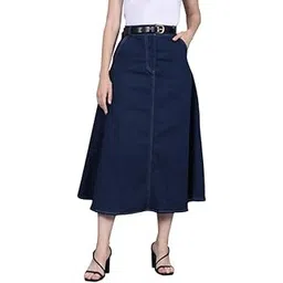 codaisy Blue Denim Skirt for Women and Girls, Western Stylish Jeans Skirt, Made of Cotton, Perfect for Casual, Formal, Travel, Office or Festive Occasions, Plus for Women-picture-53