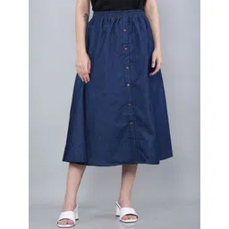 Codaisy Denim A-Line Midi Skirt-picture-33