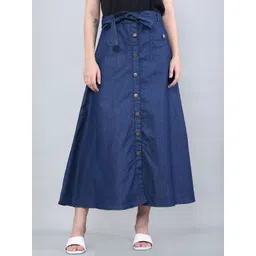 Codaisy Denim A-Line Midi Skirt-picture-31