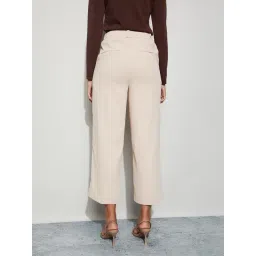 Code by Lifestyle Beige Polyester Mid Rise Crop Pants image 2