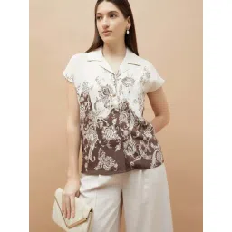 Code By Lifestyle Beige Regular Fit Printed Shirt-picture-20