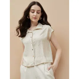 Code By Lifestyle Beige Regular Fit Shirt-picture-22