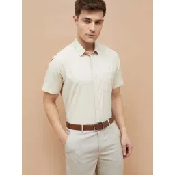 Code By Lifestyle Beige Regular Fit Shirts-picture-34