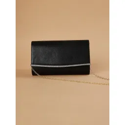 Code by Lifestyle Black Embellished Sling Handbag-picture-21