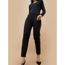 Code by Lifestyle Black Plain Pants-picture-45