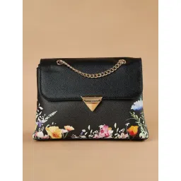 Code by Lifestyle Black Printed Sling Handbag image 2