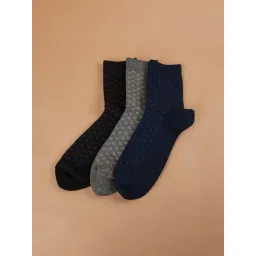 Code by Lifestyle Black Printed Socks-picture-37