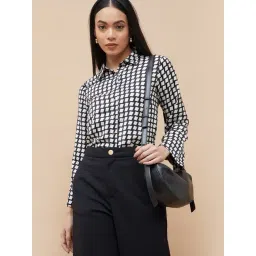 Code By Lifestyle Black Regular Fit Checks Shirt-picture-36