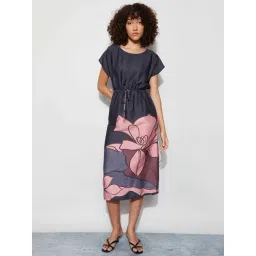 Code By Lifestyle Black Regular Fit Printed Dress-picture-43