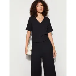 Code By Lifestyle Black Regular Fit Textured Top-picture-23