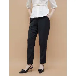 Code By Lifestyle Black Regular Fit Trousers-picture-41