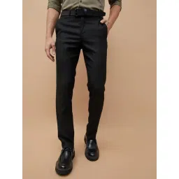 Code By Lifestyle Black Regular Fit Trousers-picture-39