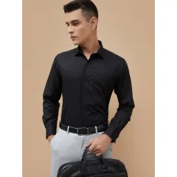 Code By Lifestyle Black Slim Fit Printed Shirt-picture-22