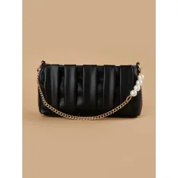 Code by Lifestyle Black Solid One Size Shoulder Handbag-picture-30