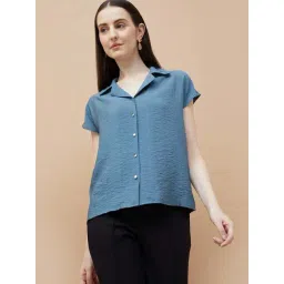 Code By Lifestyle Blue Regular Fit Shirt-picture-19