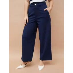 Code By Lifestyle Blue Regular Fit Trousers-picture-47
