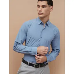 Code By Lifestyle Blue Slim Fit Shirt-picture-31