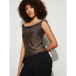 Code by Lifestyle Brown Nylon Top-picture-28