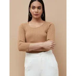 Code By Lifestyle Brown Regular Fit Top-picture-13