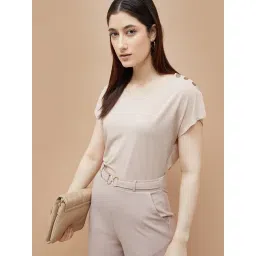 code by lifestyle Code Beige Regular Fit Top-picture-22