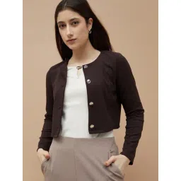 code by lifestyle Code Dark Brown Regular Fit Jacket-picture-29