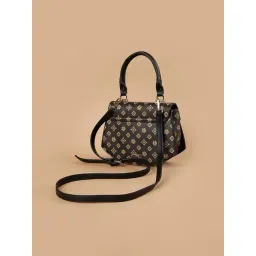 Code by Lifestyle Coffee Printed Satchel Handbag image 3