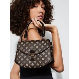 Code by Lifestyle Coffee Printed Satchel Handbag image 1