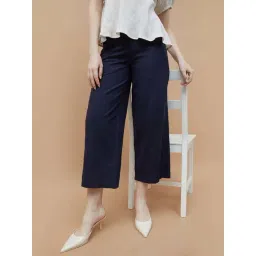 Code By Lifestyle Dark Blue Regular Fit Trousers-picture-46